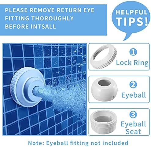 Pool Waterfall Spray Fountain - Above Ground Pool Decoration, Adjustable Aerator for Cool Warm Water Temperatures, Backyard Decor