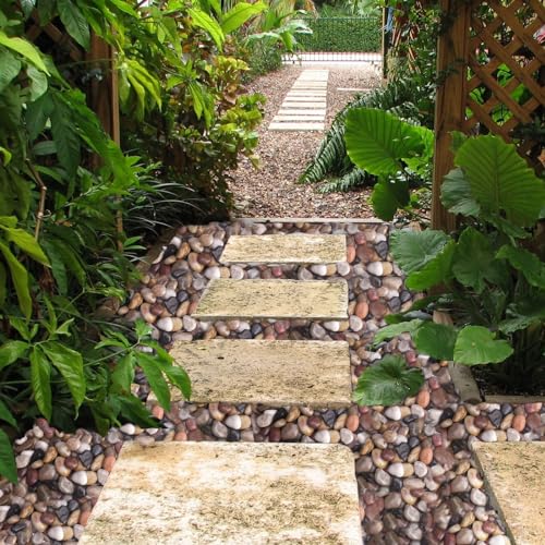 15 lbs River Rocks for Plants, 1-1/2 inch Decorative Garden Rocks Outdoor Landscaping, Large Polished Natural Stone for Walkways, Yard, Vases, Crafts
