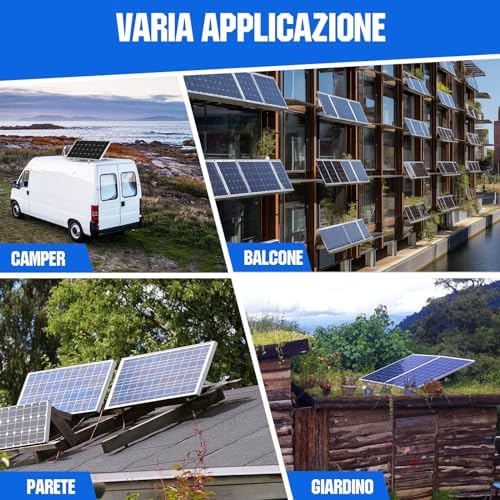 ECO-Worthy 2 Sets 45inch Adjustable Solar Panel Tilt Mount Brackets with Foldable Tilt Legs, Ieal for 2-4pcs 100 200 300 400 Watt Solar Panel for Roof, RV, Boat, and Off-Grid
