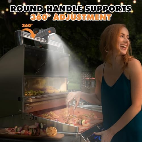 Grill Light Designed for Blackstone Griddle & Weber Grill, Automatic On/Off BBQ Light, Blackstone Griddle Accessories, LED BBQ Grilling Accessories for Outdoor Grill, Gifts for Men Dad Husband