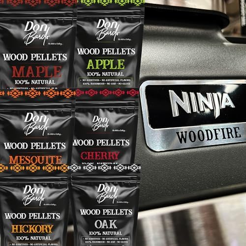 Don Bardo - 100% All Natural Wood Pellets, Bundle with 6 Different Flavors, Intended for Ninja Woodfire Outdoor Grill, Grills, Pellet Grills, Wood Fire Oven & Smoker, 6, 2lb Resealable Bags (12 lb)