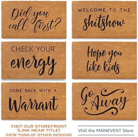 MAINEVENT Dogs Welcome People Tolerated Door Mat 30x17 Inch, Funny Dog Doormat, Mat Dog, Hope You Like Dogs Doormat, Dog Coir Mat