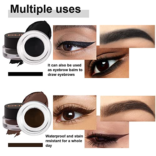 evpct 2Pcs Light Dark Blue Gel Eyeliner Pencils Eye Black Face Paint Stick Lipstick Halloween Makeup Set Waterproof Smudge Proof Eyeliner Pen Crayon Smokey Eye delineador de ojos contra el agua