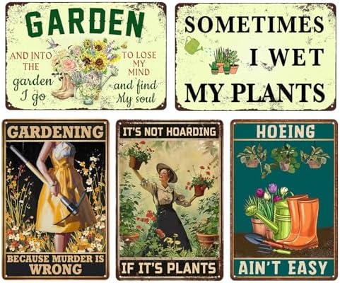 Metal Garden Decor - Unique Gardening Gifts for Women, Funny Garden Signs for Outdoor, Patio, Yard Decoration, 12" x 8" - Perfect Housewarming Gift for Mothers, Grandmas, and Plant Lovers