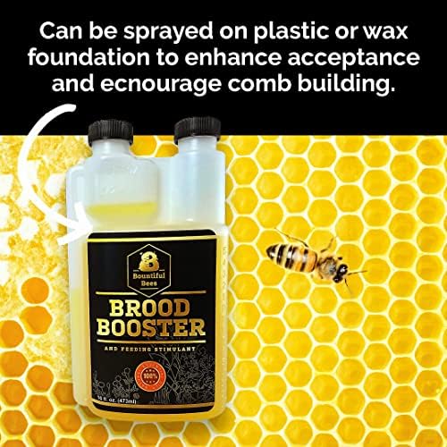 Brood Booster & Feeding Stimulant – 16 oz – Natural Honey Bee Supplement – Boosts Colony Growth – Prevents Syrup Fermentation – Aids Comb Building – Great for Nucs & Swarms
