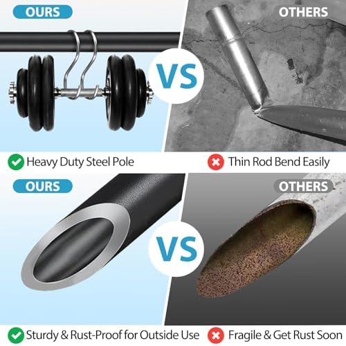 Flag Pole Portable, 5 ft Flag Poles for 3x5 Flags Outdoor, American Flag with Pole for Outside, Handheld Black Flagpole Kit for Carry Use, Parade, Guide, Extendable