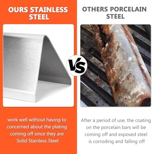 QuliMetal 15.3" Flavorizer Bars for Weber Spirit E310, Spirit 300, Spirit II 300, E315 E320 E330 S310 S315 S320 S330 Series Grills with Front Control Knobs,Grill Parts for Weber 7636, Stainless Steel