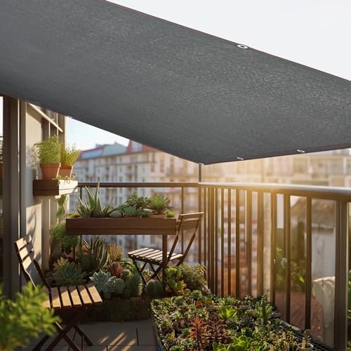 winemana 70% Black Shade Cloth, 6.6 x 16 FT Durable Mesh Tarp with Grommets, Resistant Garden Sun Shade Netting with Taped Edge for Plant Cover, Greenhouse, Patio, Tomatoes, Chicken Coop, Barn Kennel