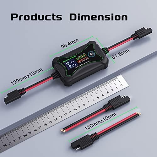 10Amp 12 Volt MPPT Solar Charge Controller, Bateria Power Intelligent Portable Solar Panel Controller, Max PV 150W 30Voc Solar Regulator for Gel AGM Lead-Acid, Lithium LiFePO4 Battery (SunRock 10)