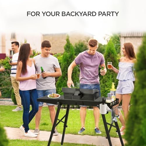 Griddle Stand for Blackstone Griddle Table Fits Blackstone Table Top Grill 17 Inch and 22 inch Portable with Folding and Height Adjustable Legs