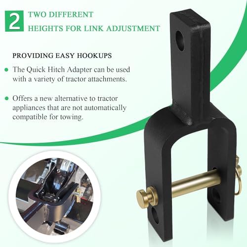 Versatile Quick Hitch Adapter Used to Adjust Top Link Bracket Movements Fits for Category 1 3-Point Quick Hitch Tractors