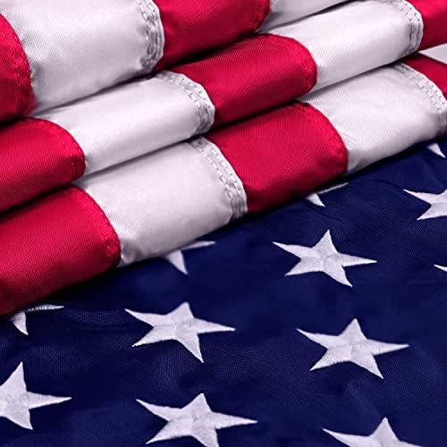 2.5x4 American Flags for Outside | American Flag Made in USA Heavy Duty American Flags for Outside 2.5x4 with Embroidered Stars and Sewn Stripes American High Wind- All Weather US