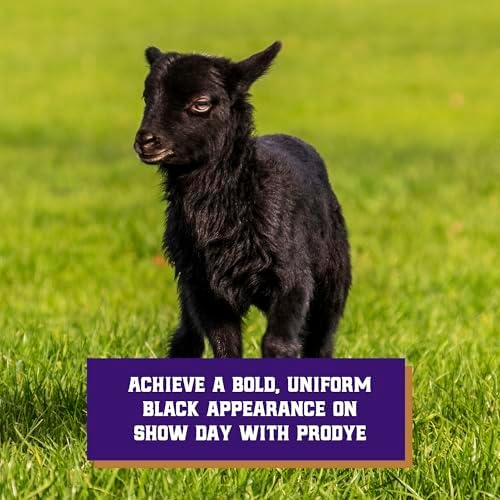 Weaver Livestock ProDye Deep Black Hair Dye for Show Cattle & Sheep, Uniform Coverage, Gentle Formula, 5 Bottle Animal Fur Color Dye & Activator Kit
