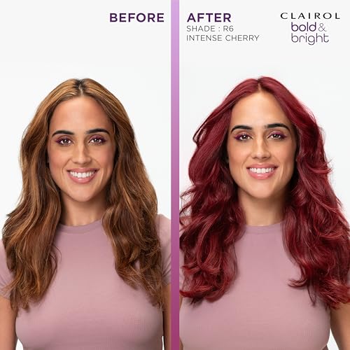 Clairol Bold & Bright Permanent Hair Dye, R6 Intense Cherry Hair Color, Pack of 1
