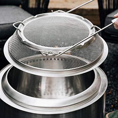 Solo Stove Bonfire Shield - Durable Stainless Steel Spark Protector Mesh Screen for Fire Pits, Keeps Pops and Hot Embers Contained for Safe Outdoor Fires, Includes Shield Removal Tools