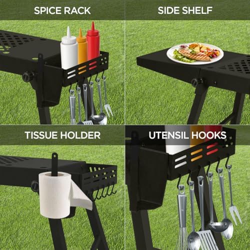 Griddle Stand for Blackstone Griddle Table Fits Blackstone Table Top Grill 17 Inch and 22 inch Portable with Folding and Height Adjustable Legs