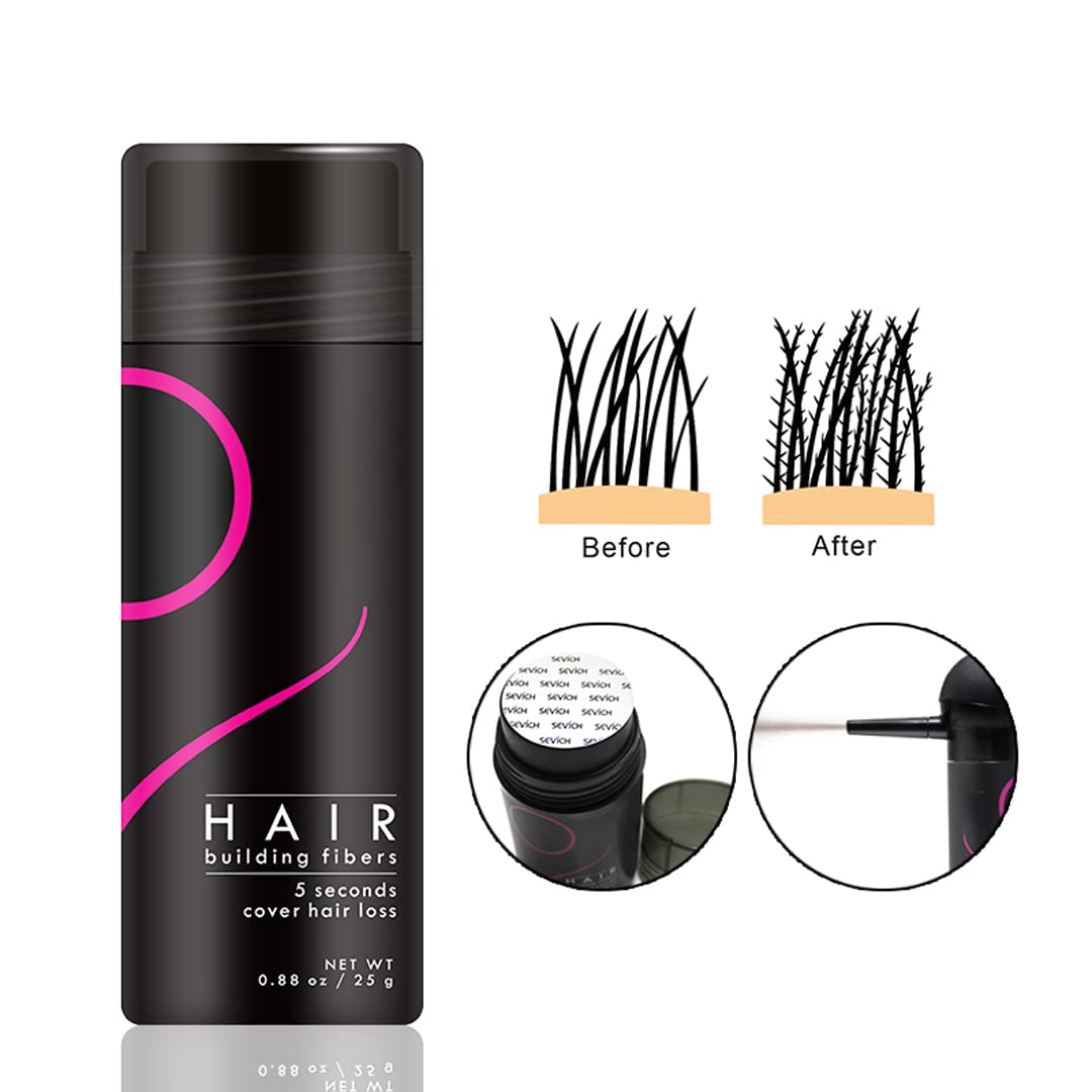 Hair Fibers Hair Building Fibers 100% Undetectable Hair Fuller Thicker,Instantly Cover Sparse Hair 25g/0.88oz (midgold)