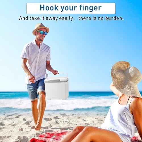 13.74 Qt Pool Cooler for Above Ground Pools, with 5 Ice Pack, Hard Cooler with Handle, Portable Above Ground Pool Accessories,Cans Keep Cold for 1-3 Days, Suitable for Poolside,Camping, Fishing