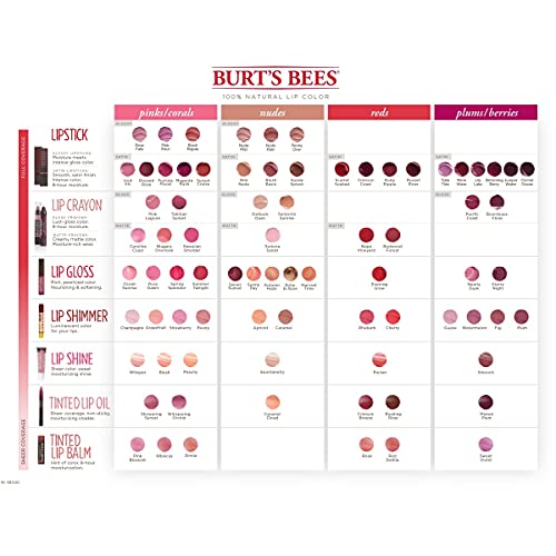 Burt's Bees 100% Natural Moisturizing Lipstick, Scarlet Soaked, 1 Tube (Pack of 5)