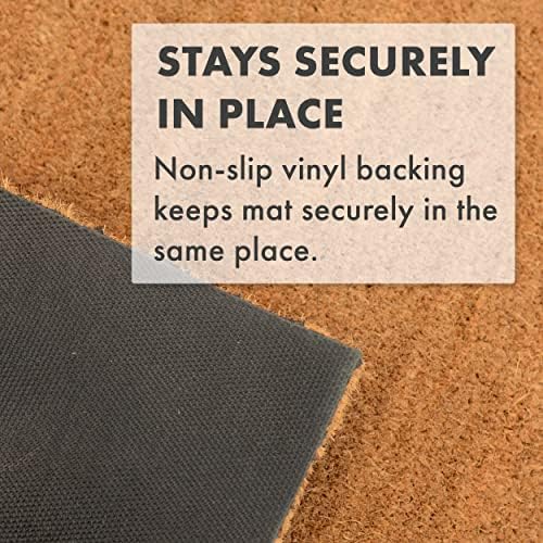 COCO MATS 'N MORE Coir Personalized Doormat Monogrammed, USA (22” x 36”, Black) Vinyl Backing | Durable Outdoor Door Mat for Home Entrance | Keeps Homes Clean (Double Bordered)