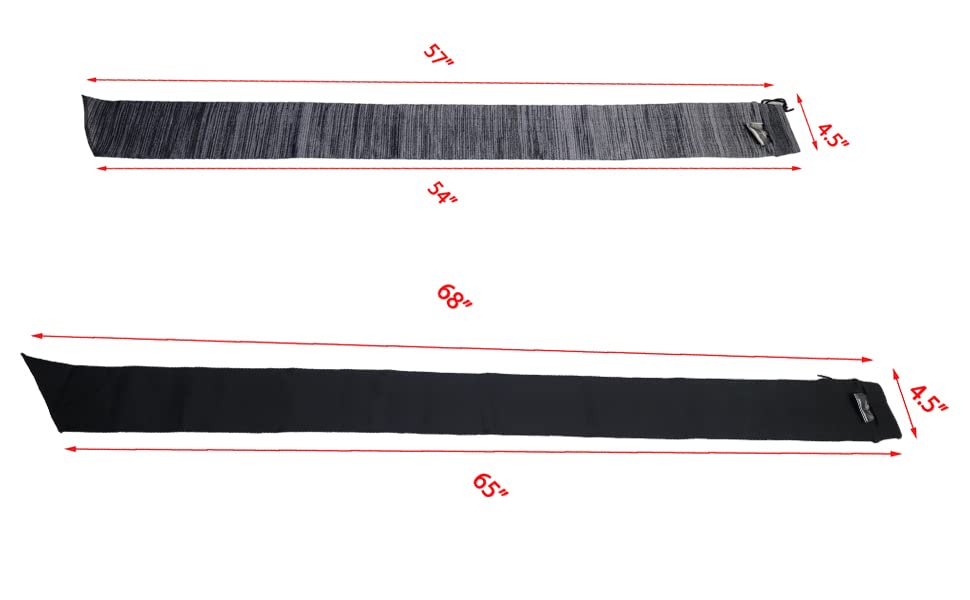 Southland Archery Supply Traditional Bow Sock Sleeve Soft Bag Case Cover 4.5" Wide (Grey, 57" x 4.5")