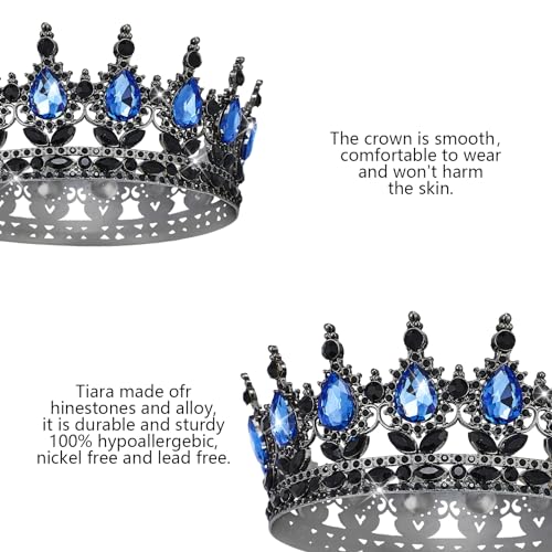 YOUlDIANZI Queen Crown Birthday Crowns for Women, Birthday Girl Sash, Birthday Tiara for Women Set, Princess Rhinestone Birthday Girl Headband Birthday Gifts for Women, Sweet Happy Accessories