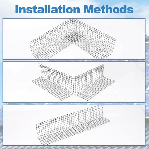 Critter Guard for Solar Panel Bird-Guard - INCIKITI 6in x 100ft PVC Coated Pigeon Netting 1/2" Bird Mesh with 100 Fastener Clips, 20 Tie Wire, Cutting Scissor, Gloves, Pigeon Solar Panel Mesh for Bird