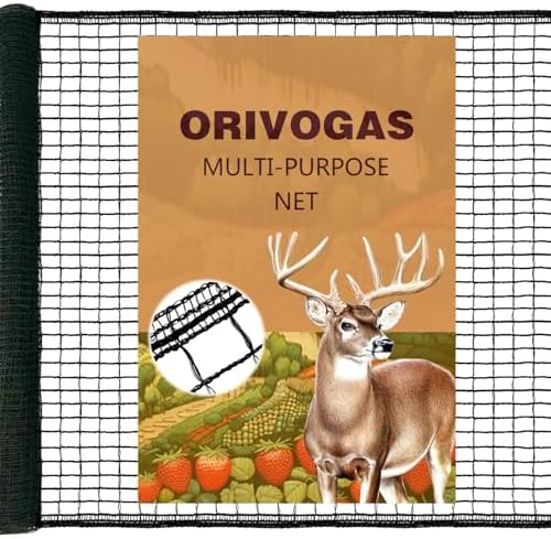 Plastic Mesh Fence Deer Fencing 4x75ft,Reinforced Edges,55gsm Heavy Duty Temporary Fence,Ideal for Garden Netting,Animal Barrier,Safety Netting, Fruit Plant Protection, Black