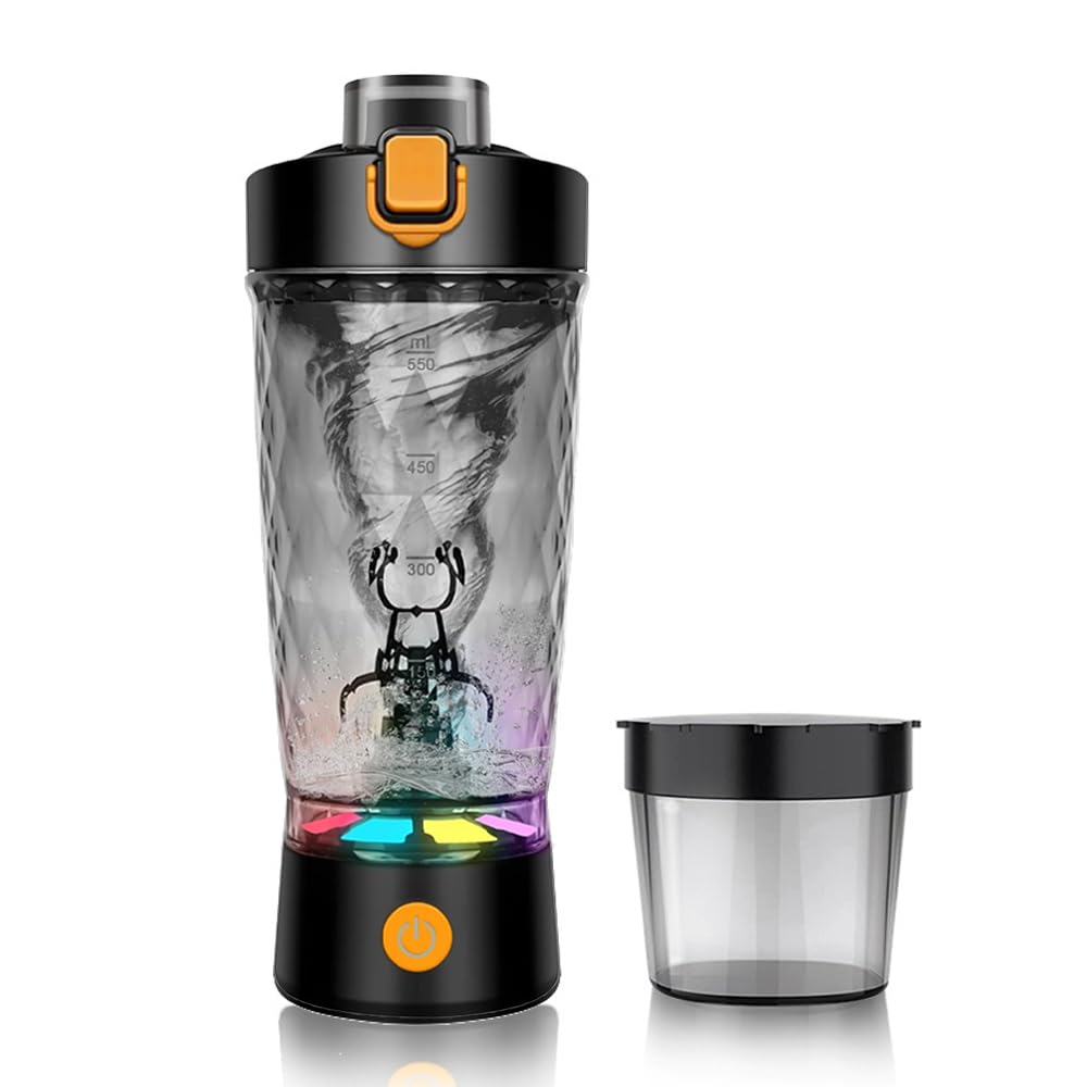 Electric Protein Shaker Bottle, USB Rechargeable Mixing Cup, Water Drink Mixer Portable Bottles for Gym Sport, BPA-Free Tritan, 22oz