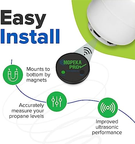 Mopeka Pro Check Universal Sensor - Bluetooth Ultrasonic Sensor for Steel Propane Tanks - Perfect for Propane Grills, Water Tanks & Campers - Water Level SensorUp to 250 Gallon Tanks