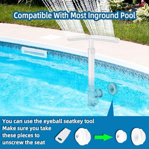 Pool Fountain for Above and In-Ground Pools, Dual Spray Pool Waterfall Fountain, 360°Adjustable Waterfall Pool Sprinkler Fountain for Cooling & Relaxation, Above and In-Ground Pool Accessories