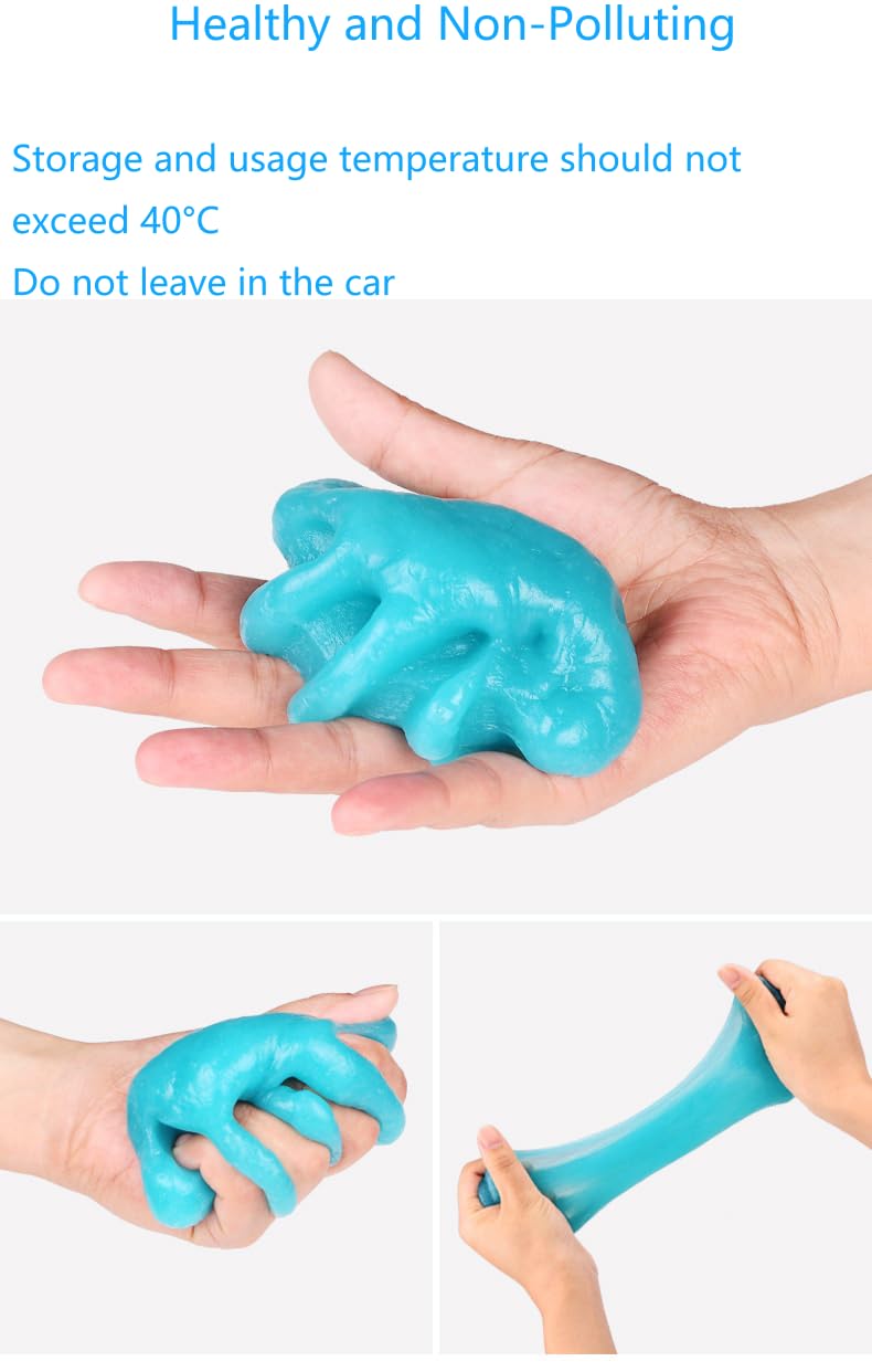 AutoNexusSupply Car Cleaning Gel, 5.6 oz Reusable Automotive Detail Putty for Crevices, Vents, and Dust Removal - Blue Cleaning Slime for Car Detailing