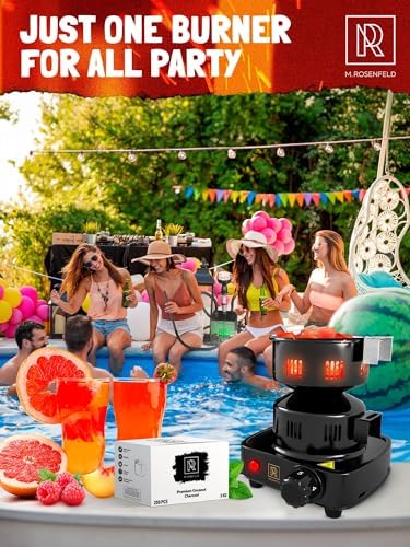 Charcoal Burner - Multipurpose Electric Charcoal Starter Approved Electric Stove - Coconut Coals Lighters with Tongs - 450W Electric Charcoal Lighters with 304 Stainless Steel