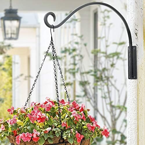 Heavy Duty Plant Hanger Bracket - Outdoor Hand-Forged Hanging Plant Bracket Durable and Stable Bird Feeder Hanger