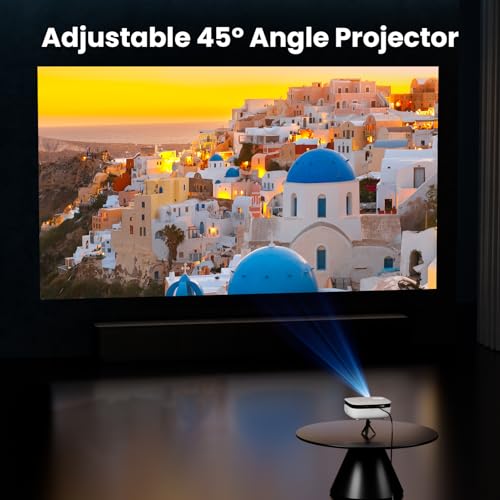 Mini Projector, NICPOW Portable Outdoor Movie Projector with Tripod, 1080P and 200" Supported Small Projector Compatible with TV Stick, Phone, PS5, HDMI, USB for Home, Bedroom, Gaming, Outdoor Use