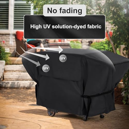 NettyPro Griddle Cover for Blackstone 28 inch Griddle Waterproof UV Resistant 2 Burner Flat Top Gas Grill Cover for Blackstone 28" Griddle Cooking Station Camping, Black