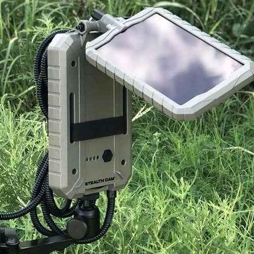 Stealth Cam Durable Sol-Pak Solar Battery 2-Pack | 12V Solar Power Panel, Rechargeable Battery & 10ft Insulated Cable | Compatible with All Wireless/Cellular Trail Cameras