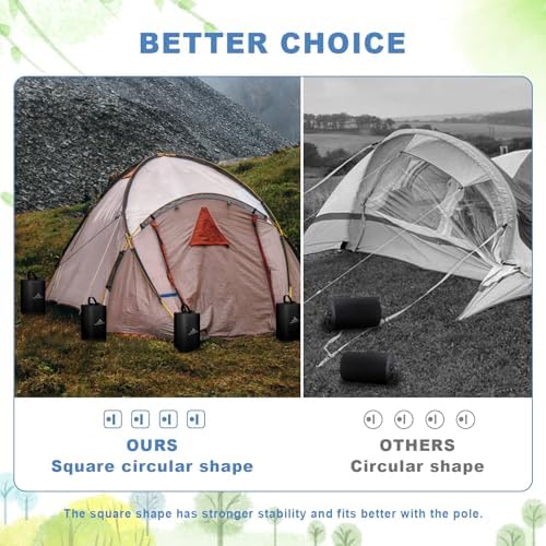 Canopy Water Weights Bag Set of 4, 220 LBS Gazebos Tent Water Weights Set, 4 Leg Weights for Gazebo, Pop-Up Canopy, Canopies, Tent (Black 25L)
