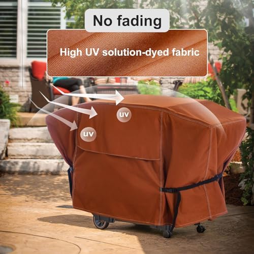 NettyPro Griddle Cover for Blackstone 36 inch Griddle Waterproof Heavy Duty 4 Burner Flat Top Gas Grill Cover for Blackstone 36" Griddle Cooking Station and Camp Chef FTG600, Brown