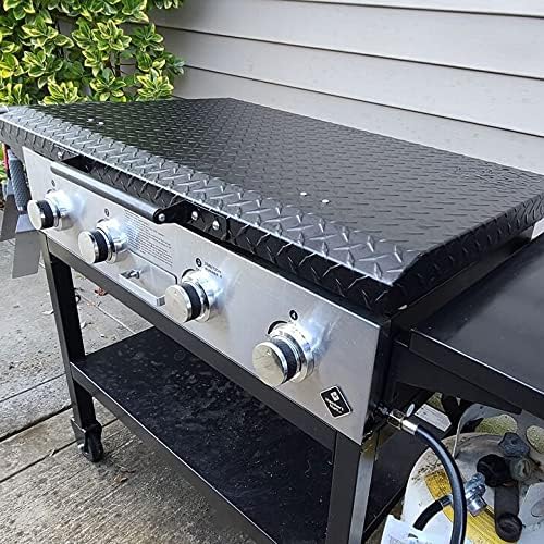 HECASA Black Outdoor 36” Griddle Grill Hard Cover Lid with Handle Waterproof Aluminum Compatible with Blackstone & More