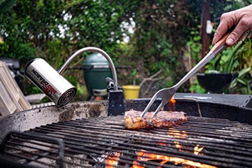 BBQ Dragon Charcoal Fan - Cordless Grill Fan for Camping, Fireplace, and Smokers - Heavy Duty BBQ Air Blower with Adjustable Clamp - Portable Fire Blower for Fireplace and Campfire