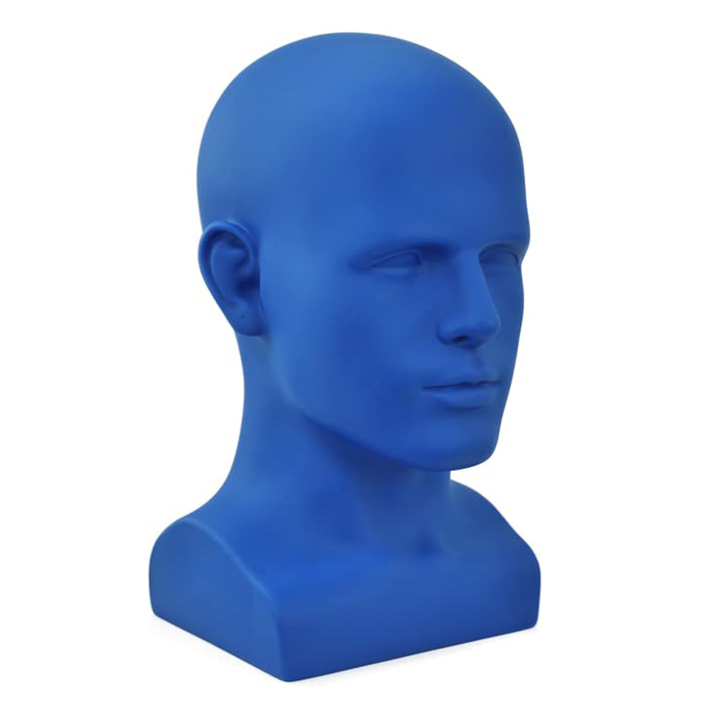 BLTYXT PVC Male Mannequin Head Professional Manikin Training Head for Display Headphone Game Console Hats Wigs Jewellery Glasses Facemask Caps Model Head (L90YL)