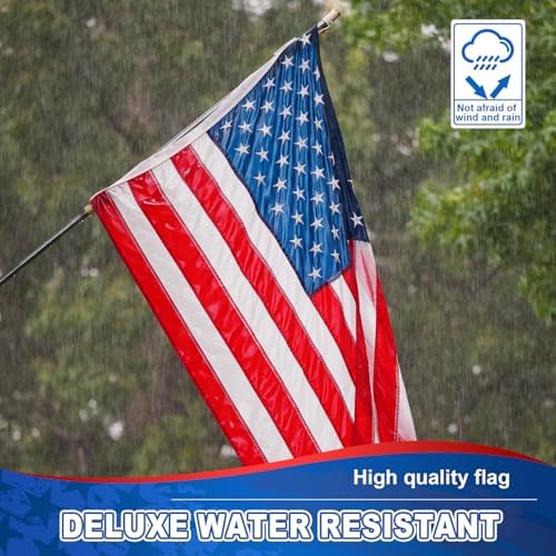 Super Tough American Flag, American Flag 5x8 FT Outdoor TearProof Series,US Flags 5x8 Outdoor High Wind,Non Fading for Outside,American Flag Out-door Heavy Duty,American Flags UV Protected Sewn Embroidered Grommets