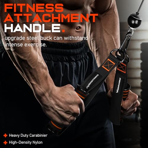 RENRANRING Gym Exercise Handles, Replacement Handle Attachments for Cable Machine Pulleys, Resistance Band and Strength Trainer, Pull Down Workout Accessories, Home Gym Add On Equipment