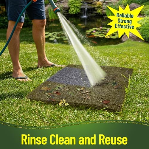 Aquatic Experts Classic Koi Pond Filter Pad COARSE – Bulk Roll Pond Filter Media, Rigid Ultra-Durable Latex Coated Fish Pond Filter Material US (12" x 72", Coarse (Black))