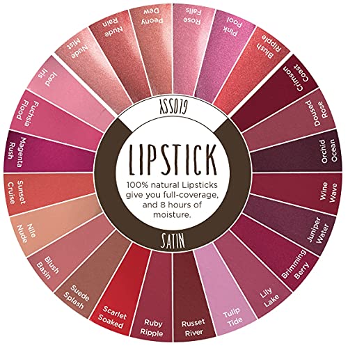 Burt's Bees 100% Natural Moisturizing Lipstick, Scarlet Soaked, 1 Tube (Pack of 5)