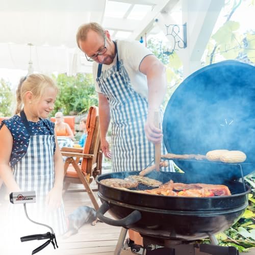 BBQ Dragon Charcoal Fan - Cordless Grill Fan for Camping, Fireplace, and Smokers - Heavy Duty BBQ Air Blower with Adjustable Clamp - Portable Fire Blower for Fireplace and Campfire