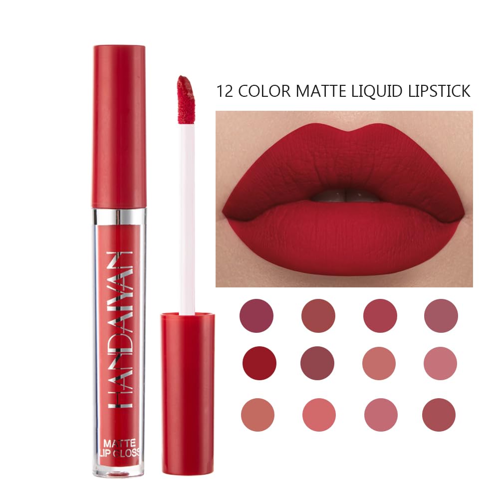 BestLand 3Pcs Matte Liquid Lip Lipstick Set for Women - 24H Transfer-Proof, Moisturizing & Non-Sticky I Warm Nude, Dusty Pink, Soft Coral I Vegan + Cruelty-Free for Daily & Party
