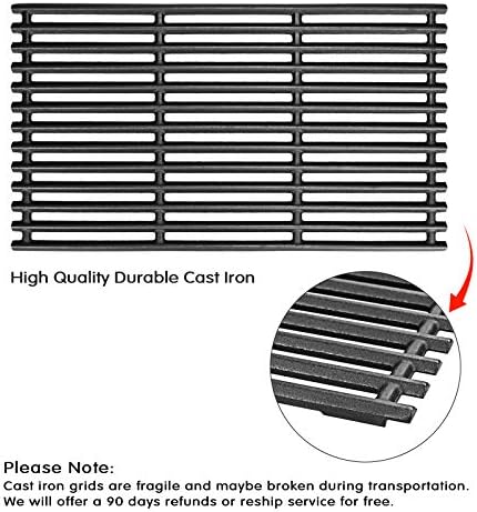 Uniflasy 17 x 9 1/2 inch Grill Grates for Charbroil Tru Infrared 4 Burner 463255020 463242716 463242715 463276016 466242715 Replacement Parts for Charbroil Grill Grates for Nexgrill 720-0882A