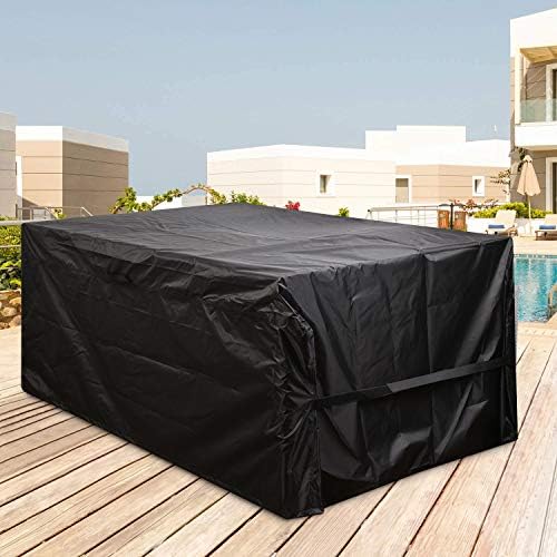 Patio Conversation Set Cover Patio Furniture Set Cover Outdoor Sectional Sofa Set Covers Waterproof Dining Table Chair Set Cover Heavy Duty 90 inch L x 64 inch W x 28 inch H